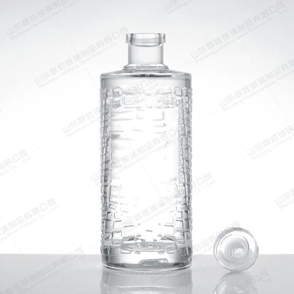 Bar Party Liquor Bottle Clear Glass Whiskey Decanter Dispenser Set 1000ml Estampagem Quente