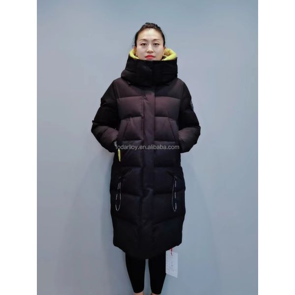 FODARLLOY F23141 Ladies Warm Hooded Cotton-padded Clothes Women Slim Long Winter Jackets Women Coats
