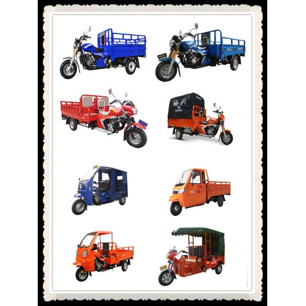 Orange China Three Wheeler Cargo Motor Tricycle Open Body Type 9kw