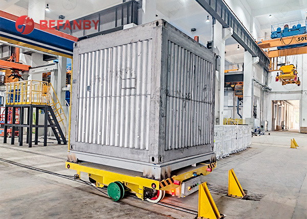 Heavy Load 19.2T Slinding Line Transfer Container Railway Cart