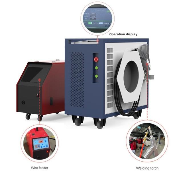 Air-Cooled Portable 1500W 2000W Laser Welder Laser Welding Machine For Stainless Steel Copper Aluminum