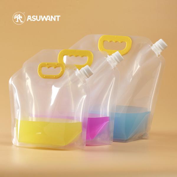 1000ml 1L 2L Large Clear Spout Pouch With Handle For Oil Water Liquid