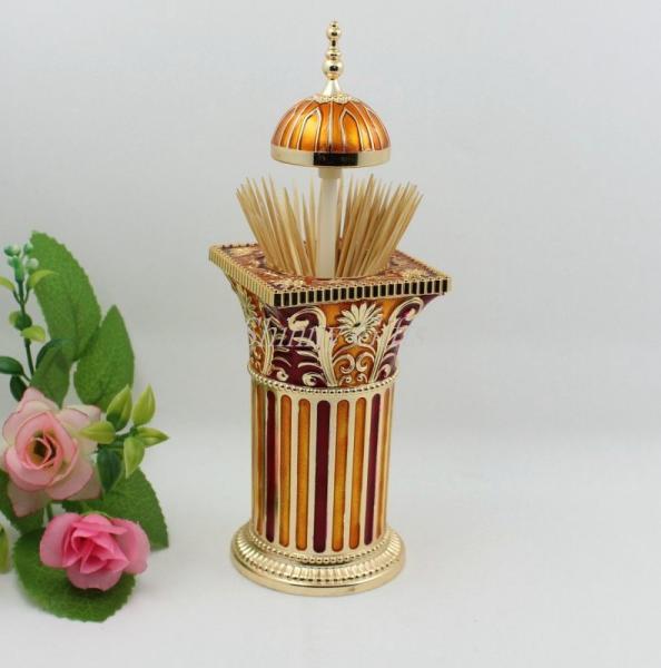 Shinny Gifts One Set Metal Tissue Box Toothpick Holder Fashion Carved Table Napkin Paper