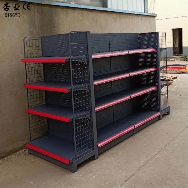 Factory New Design custom shelf one step supermarket steel shelves