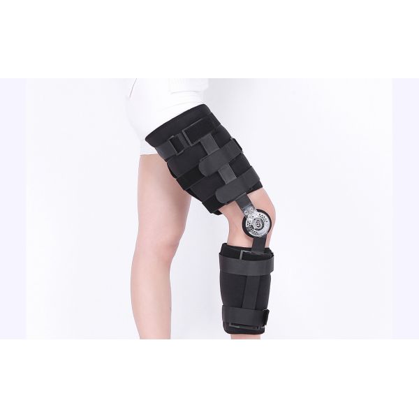 Unisex Hinged Orthopedic Leg Braces , Open Patella Bilateral Leg Braces