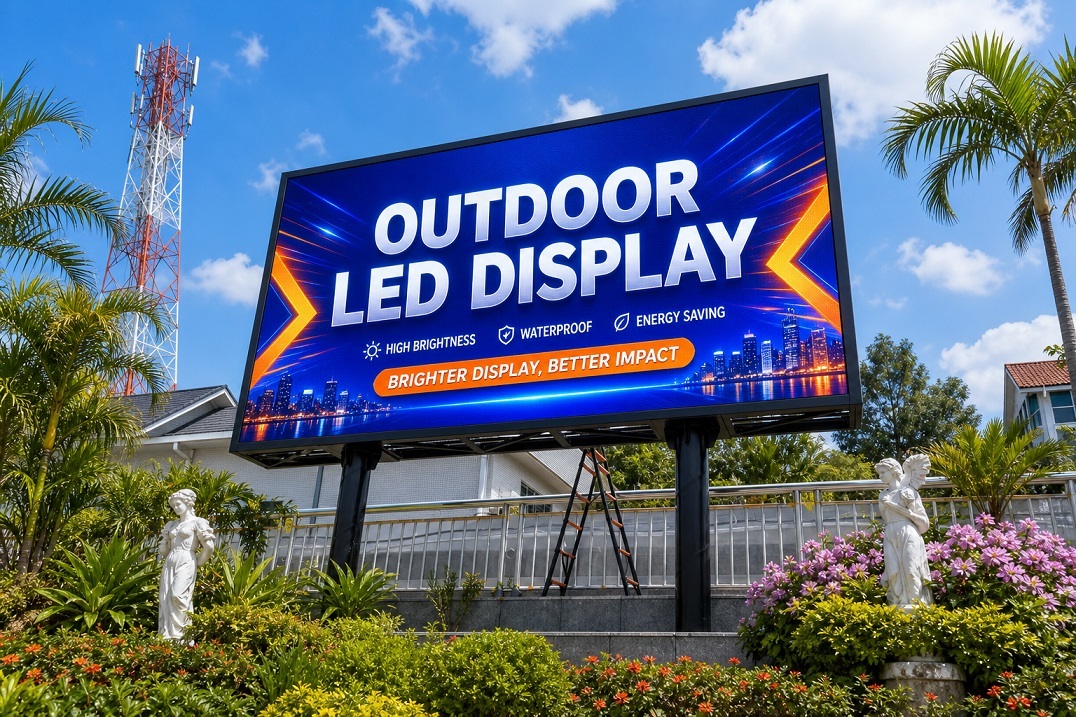 P3 Outdoor LED Billboard Display — 5000nits IP65, Die-Cast Aluminum Cabinet, Fixed Installation Digital Signage