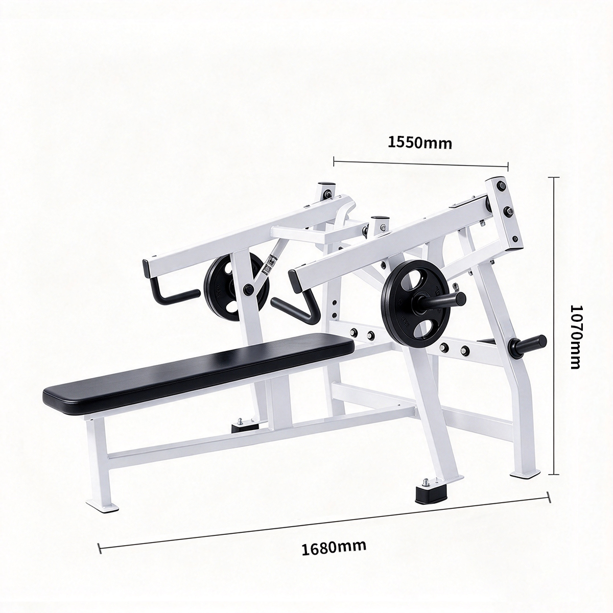 Lateral Horizontal Bench Press Machine Plate Loaded Steel Chest Equipment for Gym Strength Training