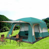 2000mm Tente 10 personnes Tente de camping étanche 320*220*195cm Famille quatre saisons