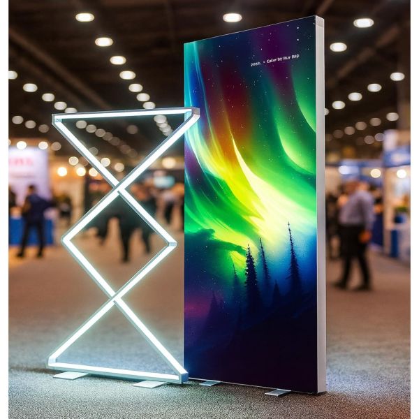 カスタマイズ可能なロゴ LED ディスプレイバナー スタンド 広告ライトボックス