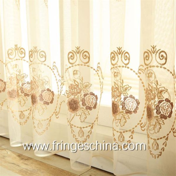 European Style Home Textile Blackout Jacquard Embroidery Window Curtain