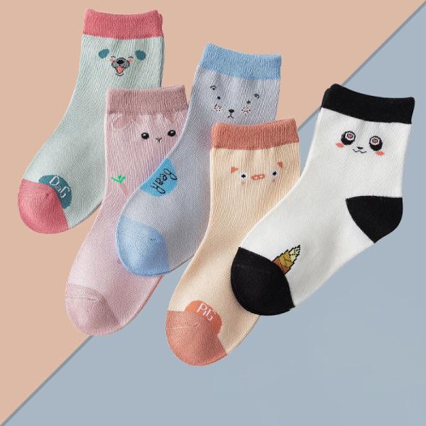Meninos e meninas de Grey Ankle Cartoon Combed For das peúgas do algodão das crianças do Spandex