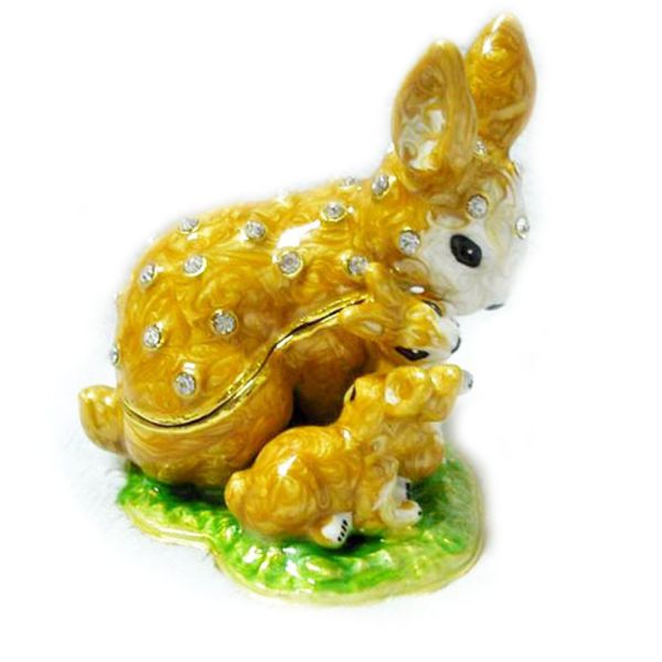 Easter Rabbit Trinket Box Rabbit Trinket Jewelry Box Bejeweled Box Cony Jewelry Trinket Box Easter Bunny Jewelry Box