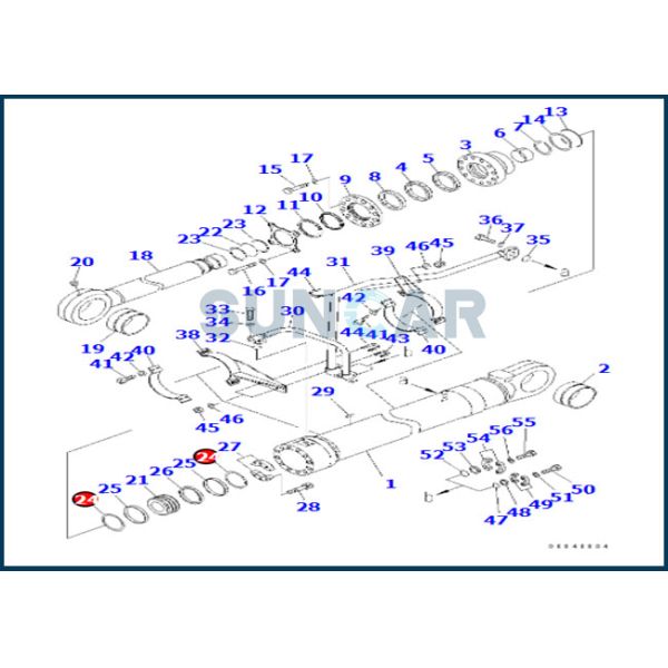 707-44-20910 sello Ring For Bucket Cylinder PC1250-8 del buey 707-44-20910