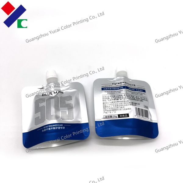 Liquid Lotion Face Cream Spout Pouch Packaging Self Adhesive Sealing