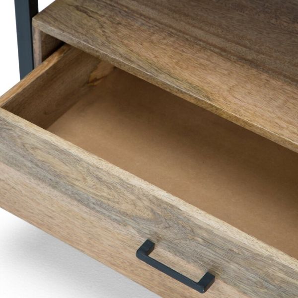 ODM Industrial Metal Wood 50 Inch Tv Stand Cabinet Sideboard With Two Drawers