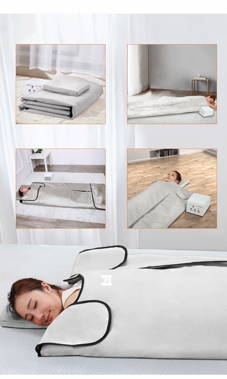 600 Вт портативный спа для похудения и детоксикации Углеродные волокна нагрев пу похудение 3 зоны Дальнее инфракрасное одеяло сауны