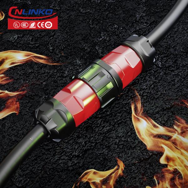 Cnlinko YM Series M20 Plastic Quick Bayonet 4 Pin Circular Power Connector with Dustproof Cover Design