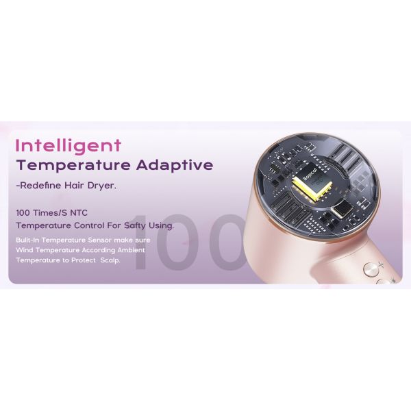 Sèche-cheveux à contrôle de température double tension 1600W séchage rapide à haute vitesse