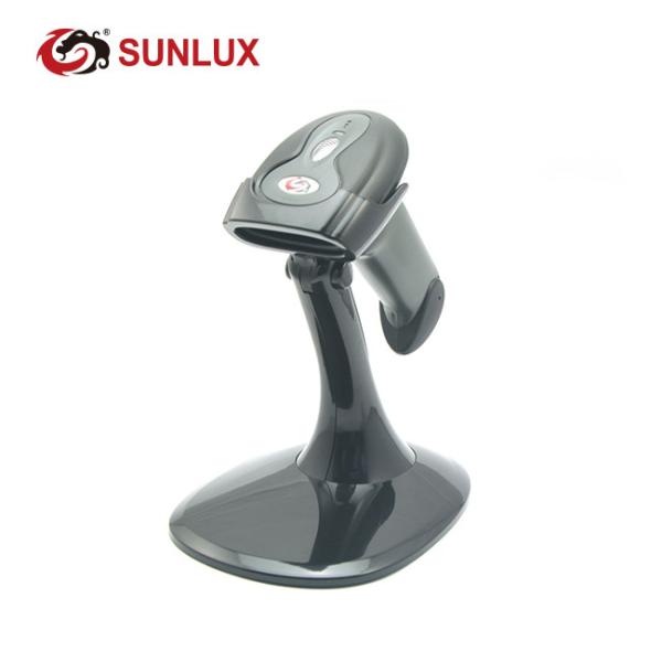 Black Adjustable Stand Hand Free supermarket barcode scanner 2 Years Warranty