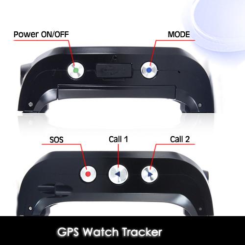Watch Phone GPS Tracker W/ SOS Button For Emergent Call & Position Coordinates LED Display