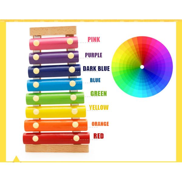 Xilófono de madera Toy Music Instrument Non Toxic de los niños unisex del bebé