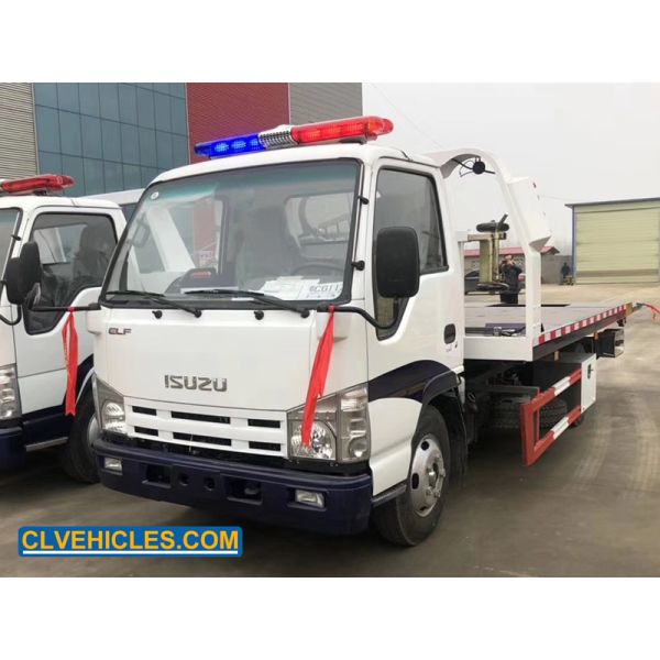 100P 4X2 ISUZU Tow Truck 98hp Flatbed Rollback Tow Truck