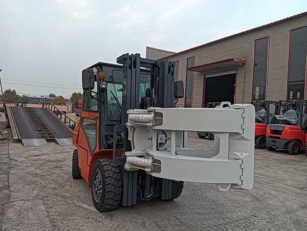 Duplex 3m Gasoline Powered Forklift Counter Balance Lift 3500kg With Paper Roll Clamp