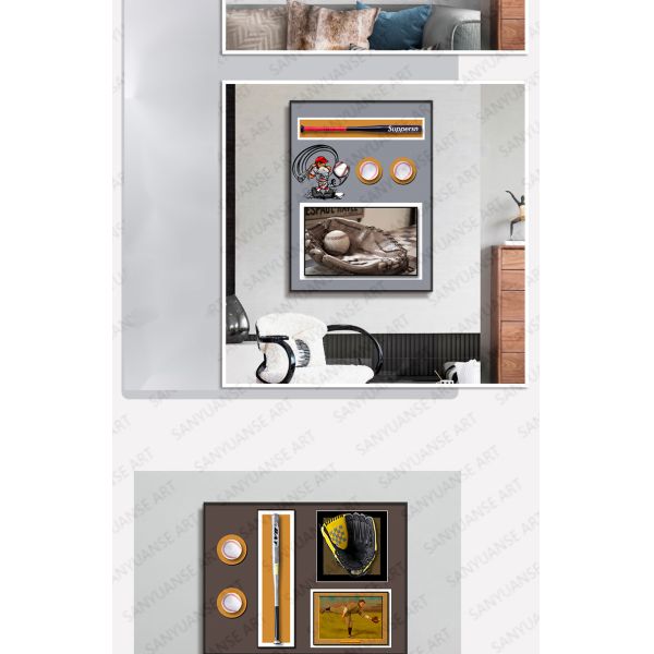 Stylish Three-dimensional Baseball Decorative Painting for Hotel Anniversary Occasion