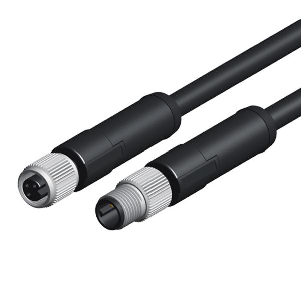 M5 Male Straight Molding Circular Waterproof Connector For Sensor