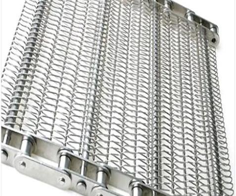 Correia transportadora de malha de aço carbono industrial resistente à corrosão