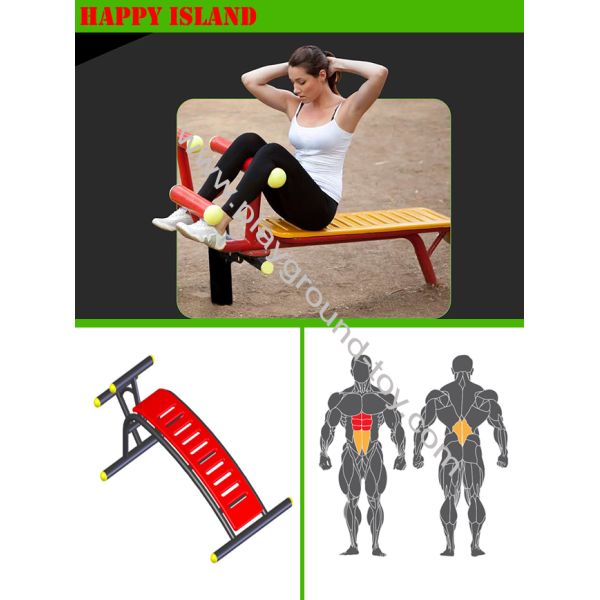 Outdoor Gym Equipment , Outside Gym Equipment For Park Single Abdomen