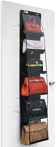 - 2 paquetes, colgador de bolso, modelo 2024, organizador de bolso para armario, ganchos de metal grueso, almacenaje de bolsa de mano.