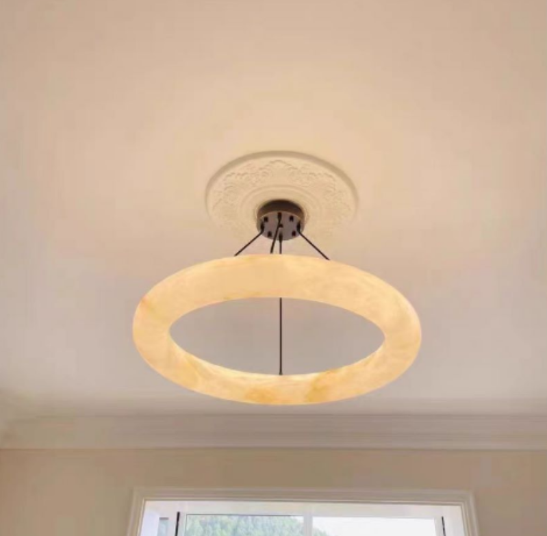 Лучшая цена Дания Современный креативный минималист Гостиная Отель Вилла Декорация Круглый Мраморный Подвесок Световой потолочный лампа