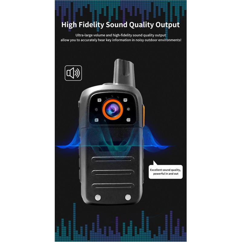 Portable 4G Network Audio and Video Intercom HD 4K Video Long Distance Handheld Group Talk Two Way Walkie Talkie