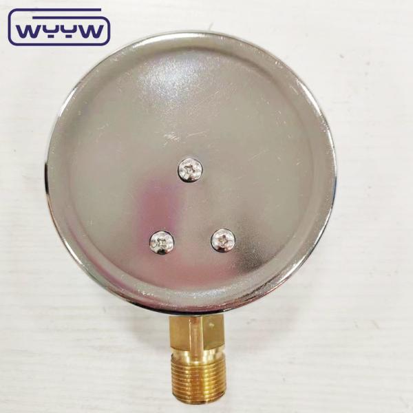 Novo produto, caixa cromada da baioneta 1/2bsp barra de entrada radial psi 4 manômetro do manômetro de pressão com glicerina
