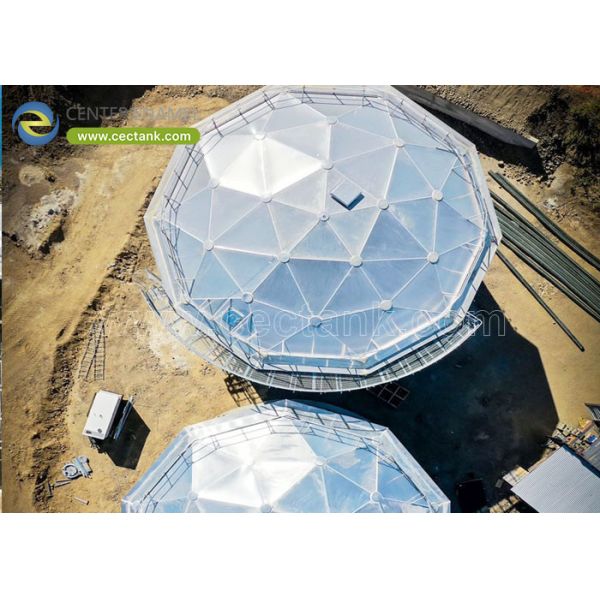 排水処理の高度化：センターエナメルのボルト組立タンク用アルミニウム製ジオデシックドーム屋根