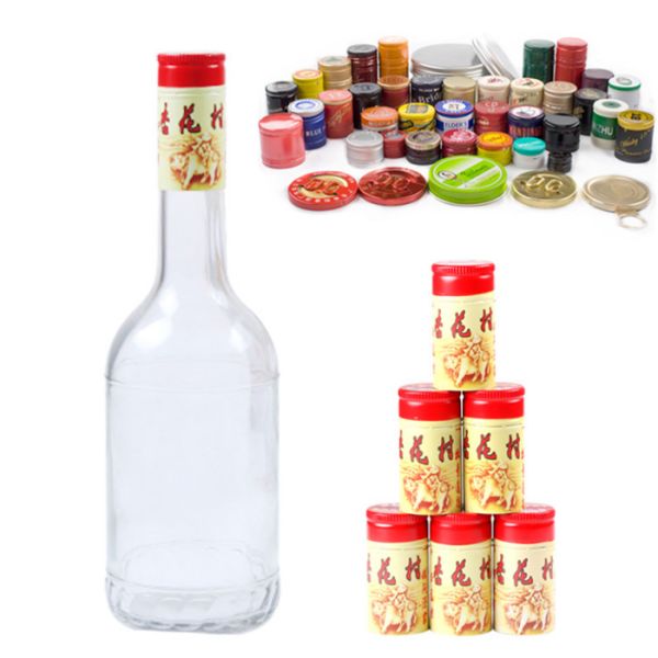 Metal Aluminum Screw 30mm Whisky Bottle Caps Closures Non Refillable For Wine