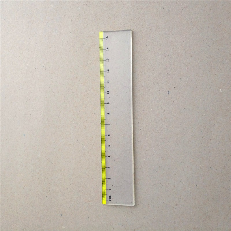 wholesale two color print plastic 15cm ruler set