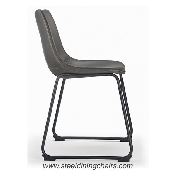Writing Matte Black 79cm 46cm Steel Frame Dining Chairs Metal Legs