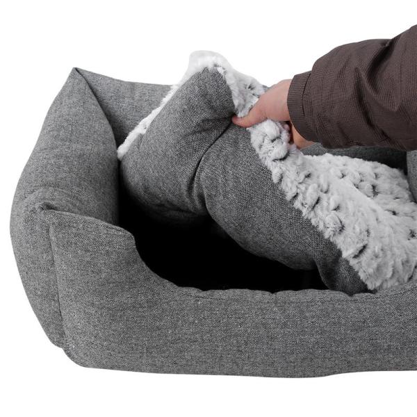 Small Dog Bed Cushion Rectangular Shaped Fancy Eco Friendly Beautifully Designed