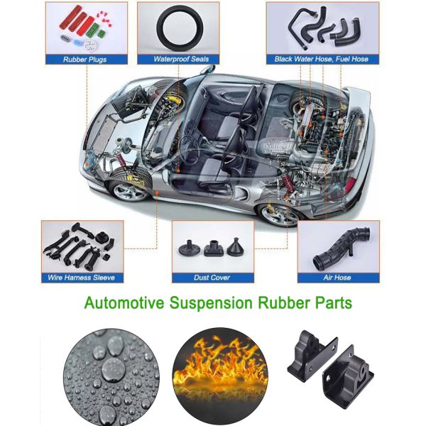 Rubber Accessories Automotive Suspension Rubber Parts Automotive Suspension Shockproof Black Rubber Parts