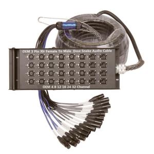 24 Canal 20 Meter Audio Snake Cable Drum com Design Único e Blindagem de Traças