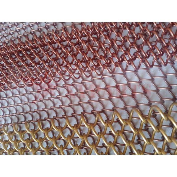 1.2 MM Aluminum Alloy Metal Mesh Curtain Metal Coil Drapery For Concert Hall