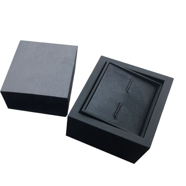 Customs style 360 rotation cufflink box luxury style
