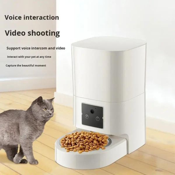 OEM/ODM Automatic Pet Feeder with Double Stainless Steel Bowls Smart Food Dispenser Timer