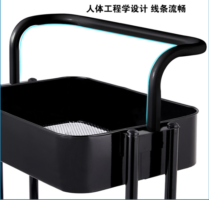 Removable 3 Layers 87cm Height Metal Trolley Cart For Bathroom