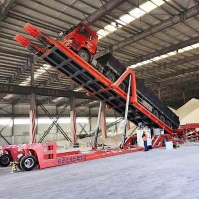 Side and Backward Flip Hydraulic Tilt Deck Unloader 1T-100T for Pollution Free Truck Operation