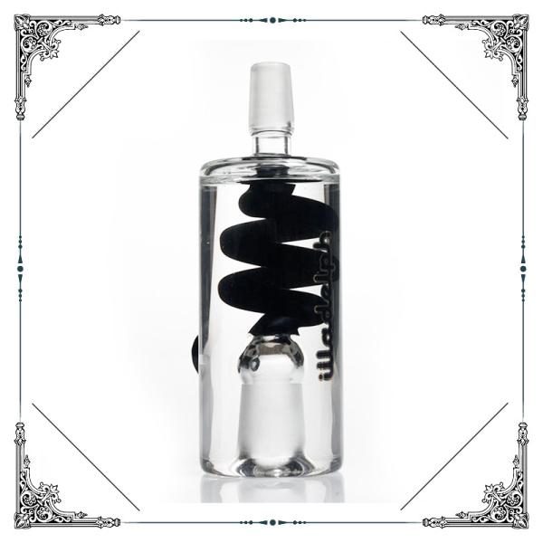  Freezable Coil Glass Smoking Ash Catcher With Glycerin 14mm 18mm Male
