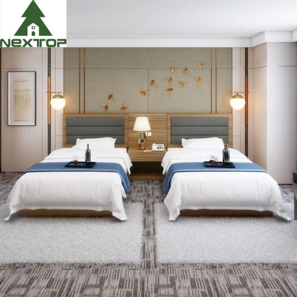 Deluxe Hotel Double Single Room Bed King And Queen Guest Room Furniture