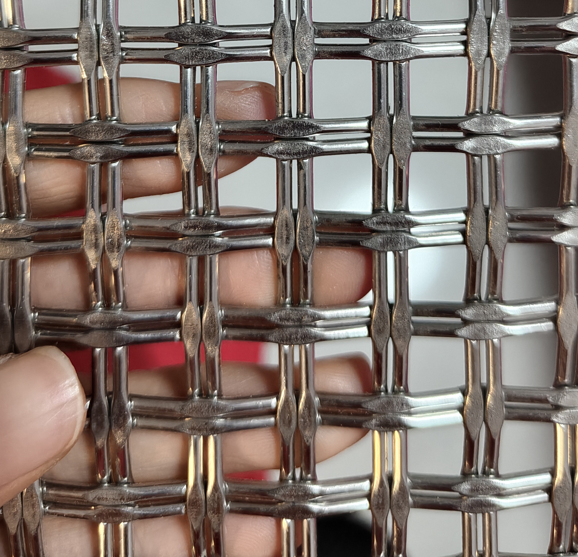 Rigid bronze Architectural Facade Stainless Steel Antique Brass Woven Wire Grill Panel Partitions Inserts Fabric Home Metal Decorative Mesh for Cabinet Doors